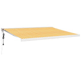 Vidaxl Luifel estendibile 4x3 m polvere e giallo in alluminio e bianco