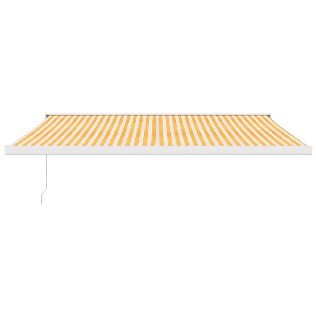 Vidaxl Luifel estendibile 4,5x3 m polvere e giallo in alluminio e bianco
