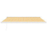 Vidaxl Luifel estendibile 4,5x3 m polvere e giallo in alluminio e bianco