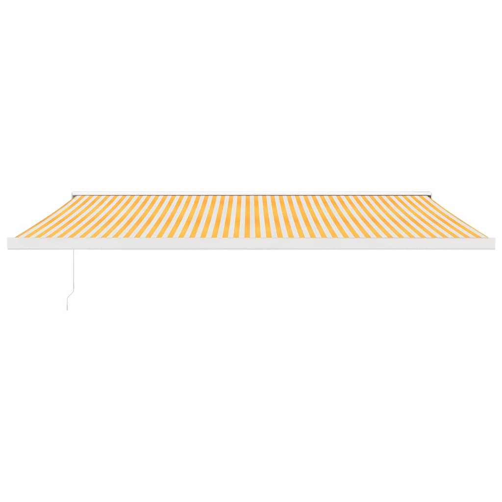 Vidaxl Luifel Extendable 5x3 m prah in aluminija rumeno in belo