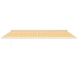 Vidaxl Luifel Extendable 5x3 m prah in aluminija rumeno in belo