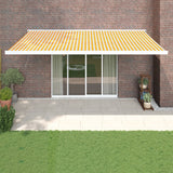 Vidaxl Luifel Extendable 5x3 m prah in aluminija rumeno in belo