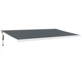 Vidaxl Luifel extends 5x3 m dust and aluminum anthracite -colored
