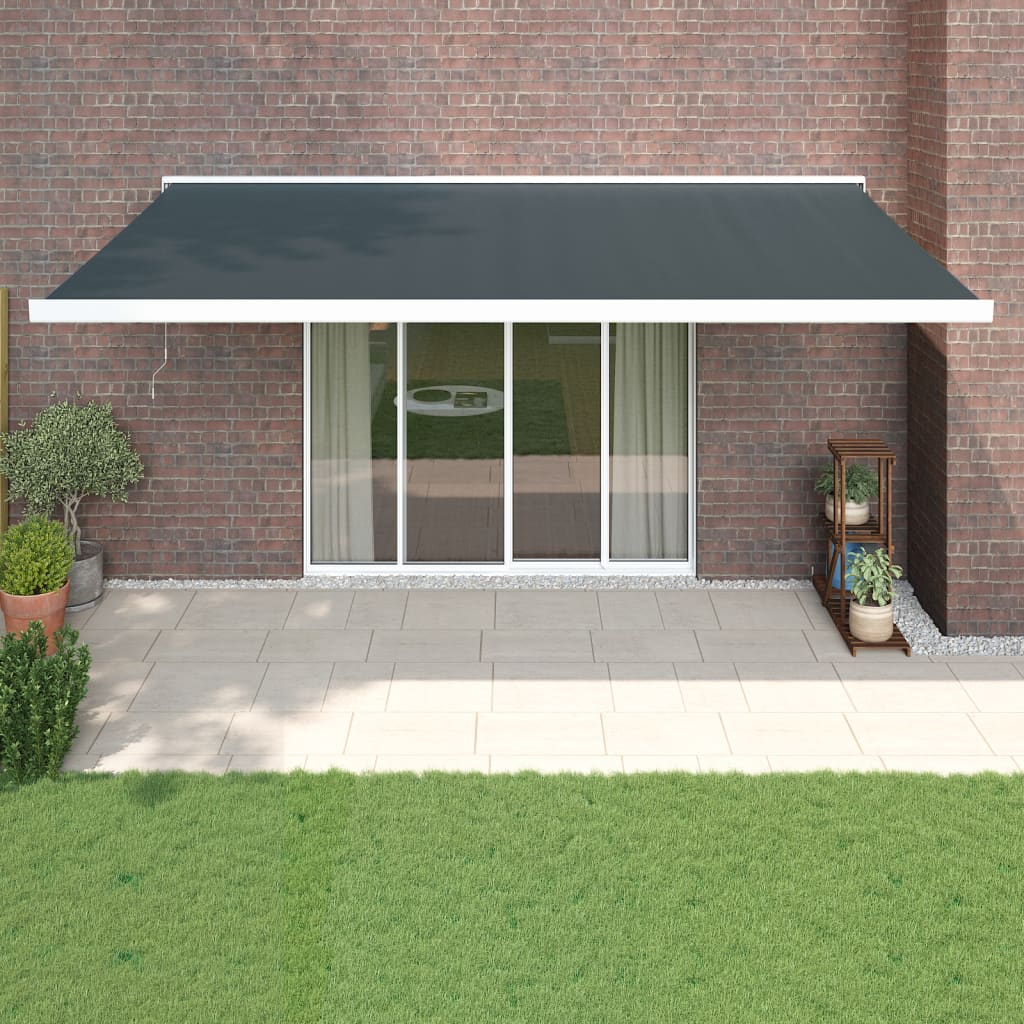 Vidaxl Luifel extends 5x3 m dust and aluminum anthracite -colored