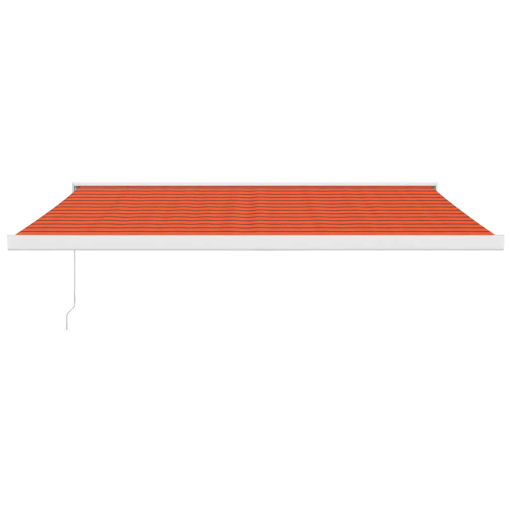 Vidaxl Luifel estendibile 4x3 m polvere e arancione in alluminio e marrone