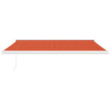 Vidaxl Luifel estendibile 4x3 m polvere e arancione in alluminio e marrone