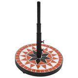 Vidaxl parasol noha kolem 12 kg terakoty bílá