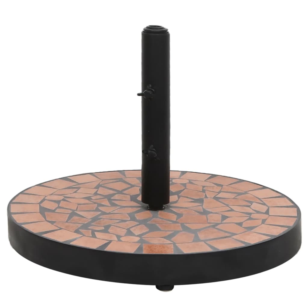Vidaxl parasol noha kolem 12 kg terakot -rozložený