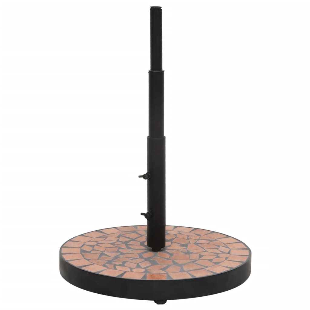 Vidaxl parasol noha kolem 12 kg terakot -rozložený