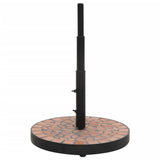 Vidaxl parasol noha kolem 12 kg terakot -rozložený