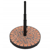 Vidaxl parasol noha kolem 12 kg terakot -rozložený