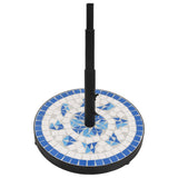 Vidaxl parasol noha kolem 12 kg modré a bílé