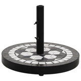 Vidaxl parasol noha kolem 12 kg černé a bílé