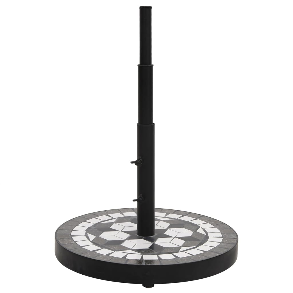 Vidaxl parasol noha kolem 12 kg černé a bílé