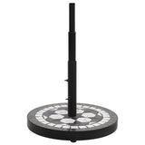 Vidaxl parasol noha kolem 12 kg černé a bílé