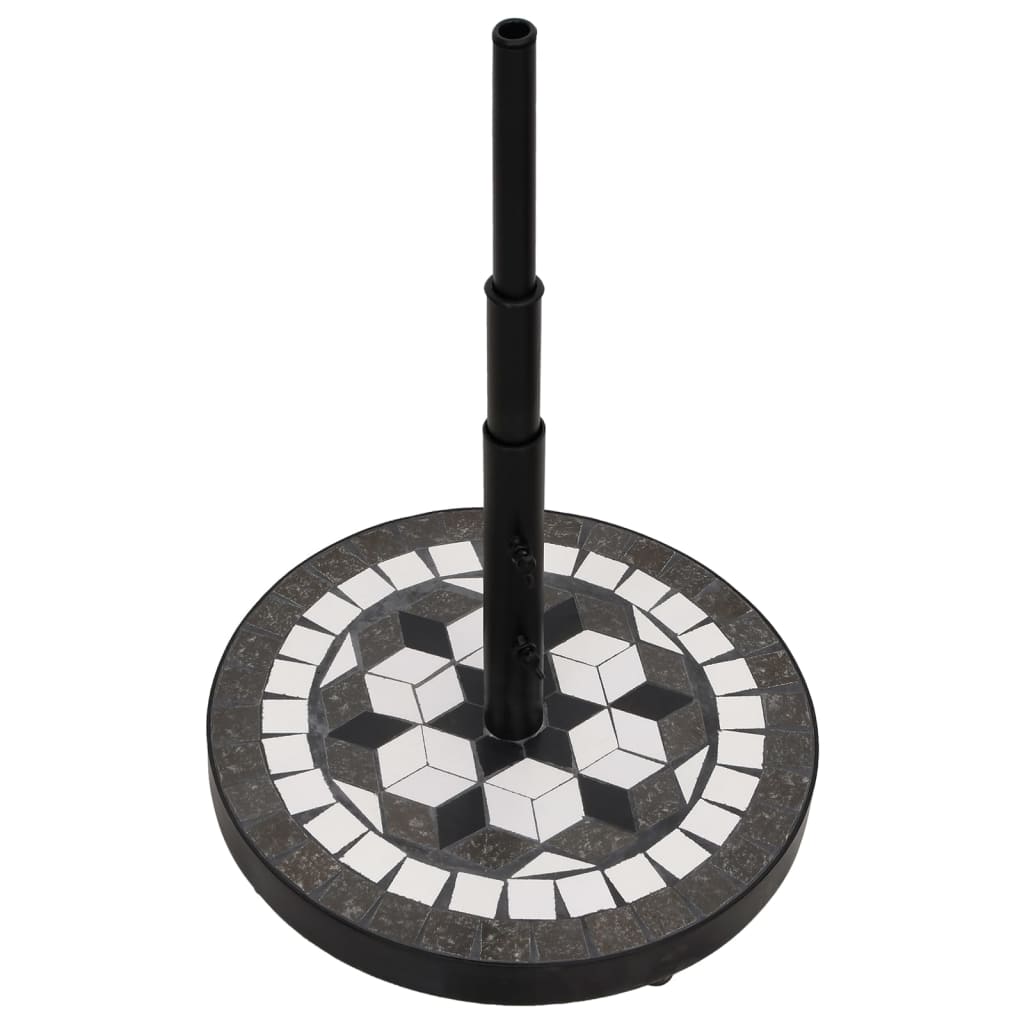 Vidaxl parasol noha kolem 12 kg černé a bílé