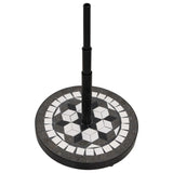 Vidaxl parasol noha kolem 12 kg černé a bílé