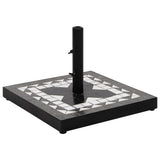 Vidaxl Parasol Foot Square 12 kg in bianco e nero