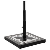 Vidaxl Parasol Foot Square 12 kg in bianco e nero