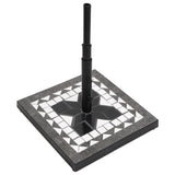 Vidaxl Parasol Foot Square 12 kg in bianco e nero