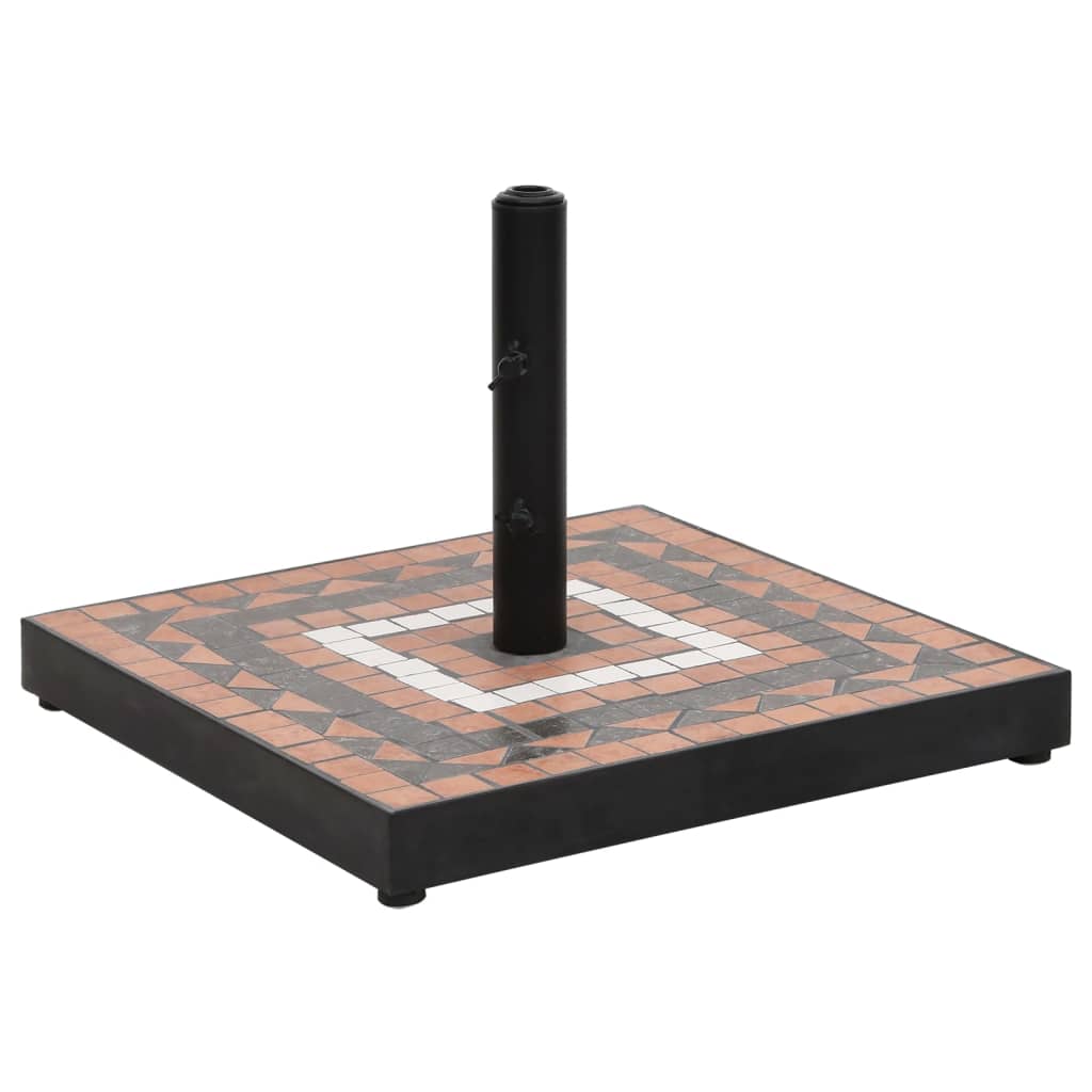 Vidaxl Parasol Foot Square 12 kg terakotová barevná bílá