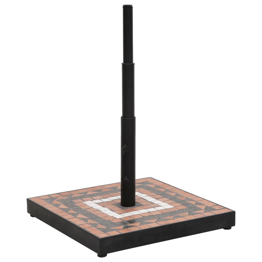 Vidaxl Parasol Foot Square 12 kg terakotová barevná bílá