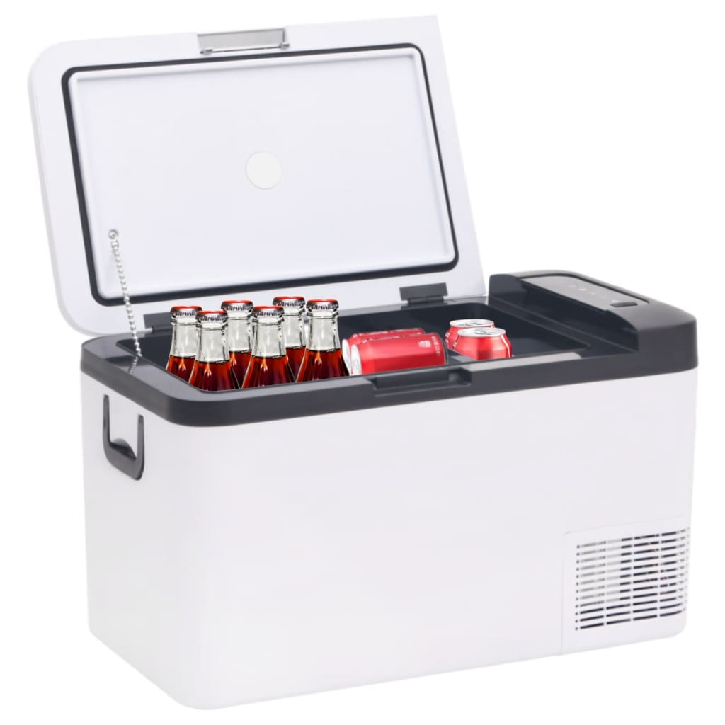 Vidaxl cool box with handle 18 l PP PE Black and white
