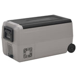 Vidaxl cool box with wheels and handle 36 L Polypropene Black and Gray