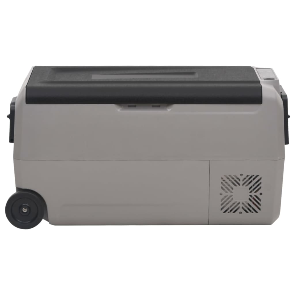 Vidaxl cool box with wheels and handle 36 L Polypropene Black and Gray