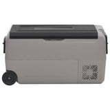 Vidaxl cool box with wheels and handle 60 L Polypropene Black and Gray