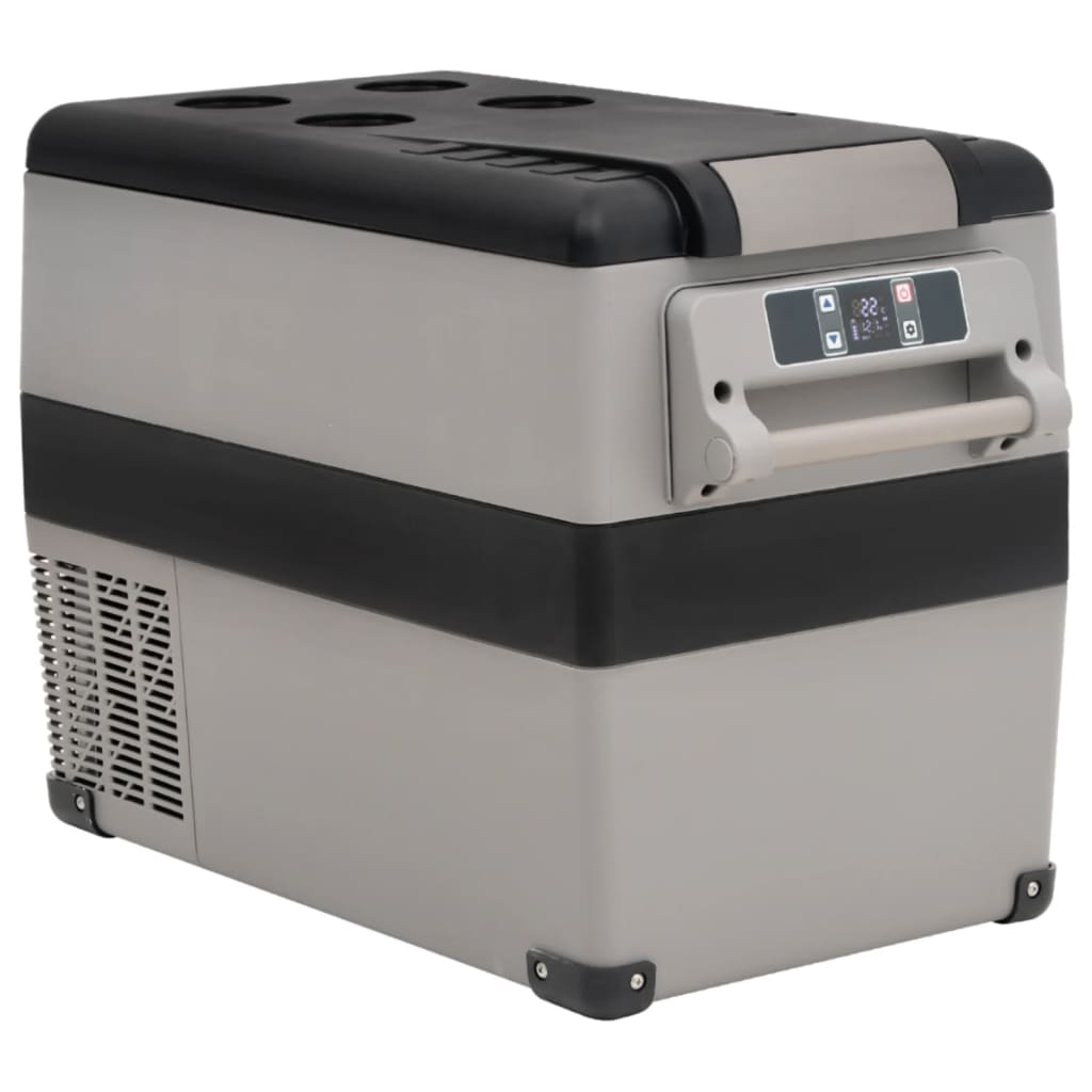 Vidaxl cool box with handle 35 l PP PE Black and white