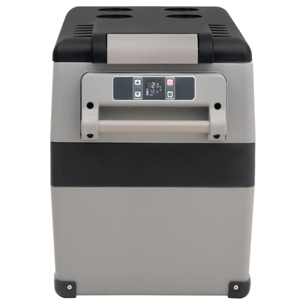 Vidaxl cool box with handle 45 l PP PE Black and white