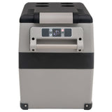 Vidaxl cooler box with handle 55 l pp pe black and gray