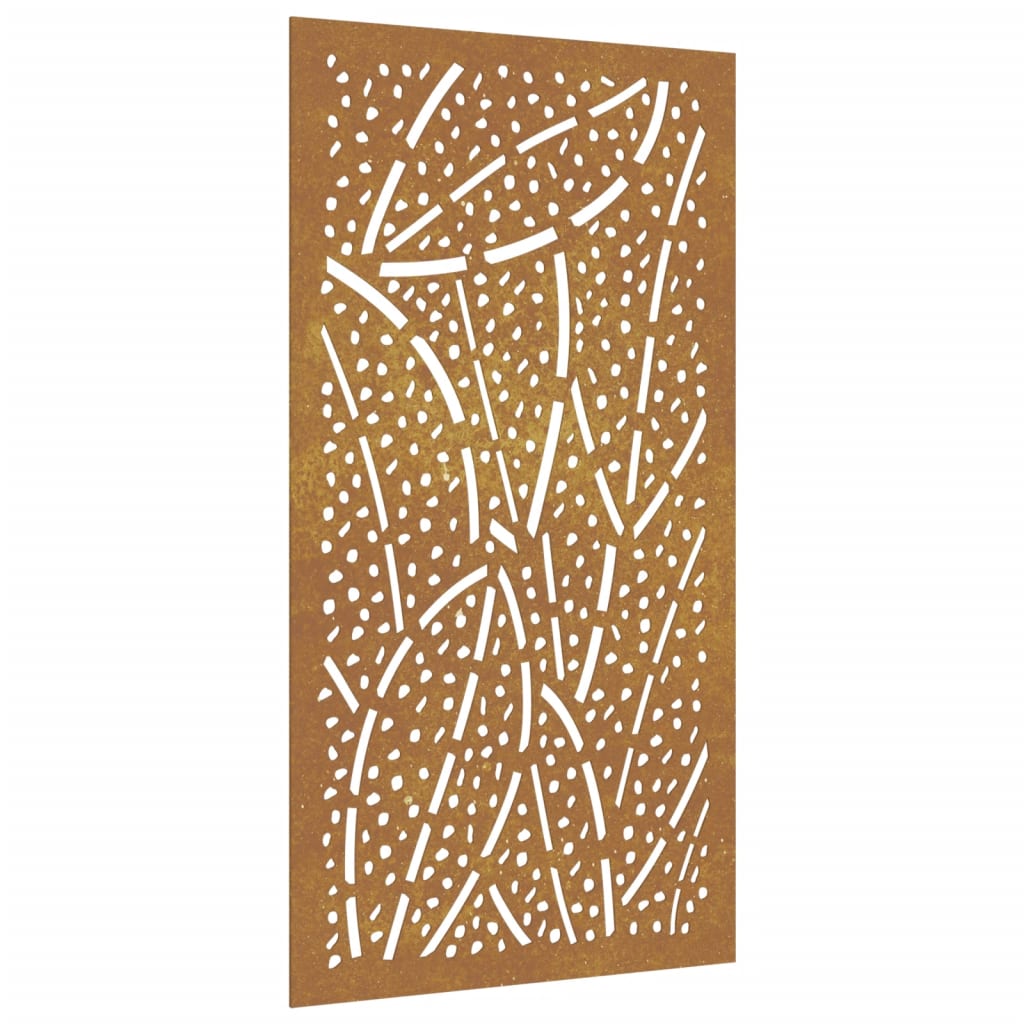 Vidaxl Mauer Dekoratiounsgaart Blat Design 105x55 cm CORTSTAAL
