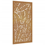Vidaxl Mauer Dekoratiounsgaart Blat Design 105x55 cm CORTSTAAL