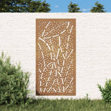 Vidaxl Mauer Dekoratiounsgaart Blat Design 105x55 cm CORTSTAAL