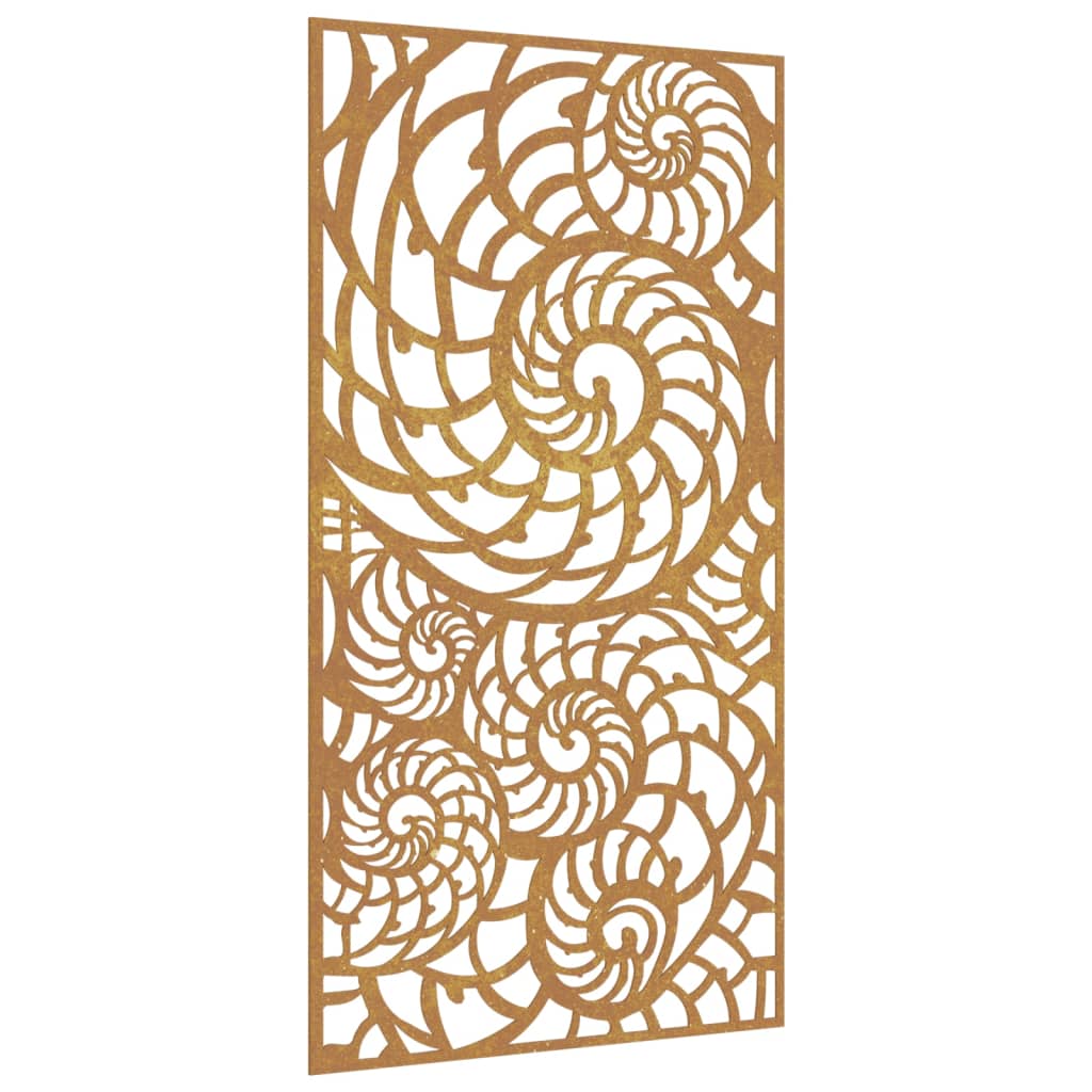 Vidaxl Wanddekoration Gartenschale Design 105x55 cm Corten Stahl