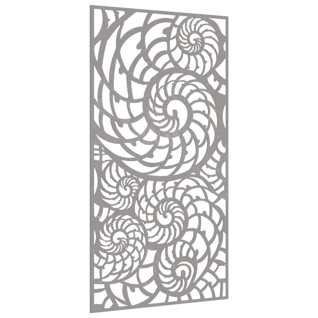 Vidaxl Wanddekoration Gartenschale Design 105x55 cm Corten Stahl