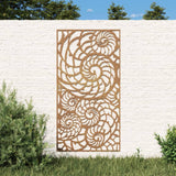 Vidaxl Wanddekoration Gartenschale Design 105x55 cm Corten Stahl