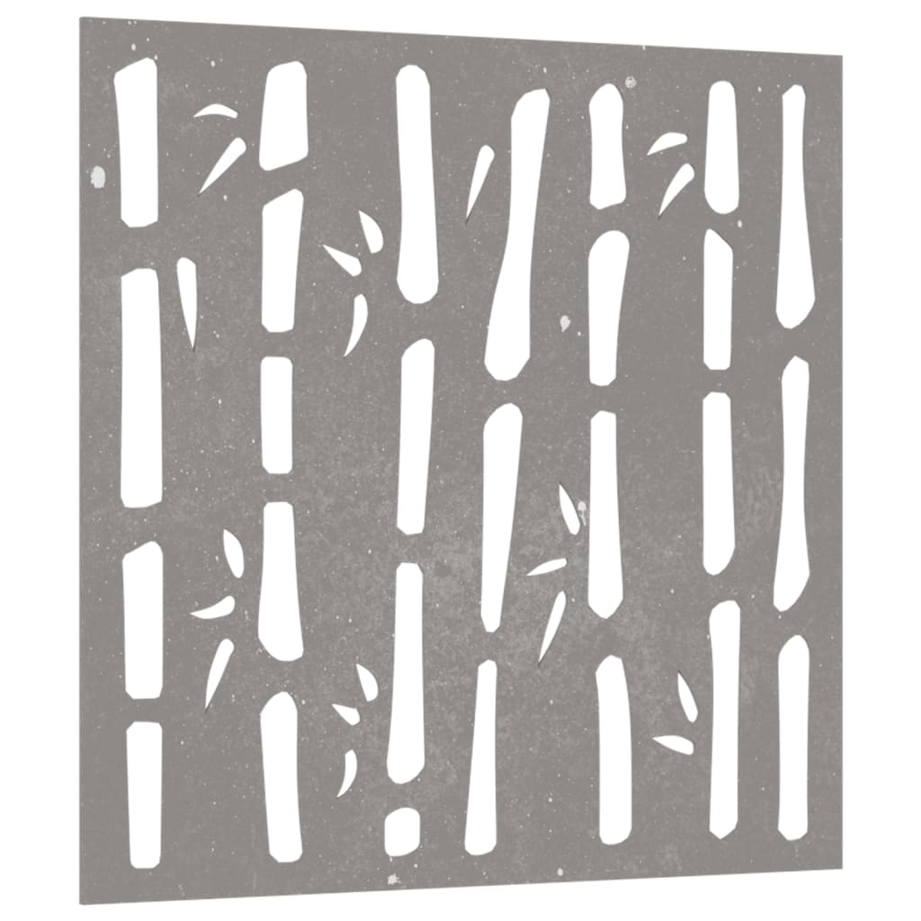 Vidaxl Wall Decoration Garden Bambus Design 55x55 cm Cortenstaal
