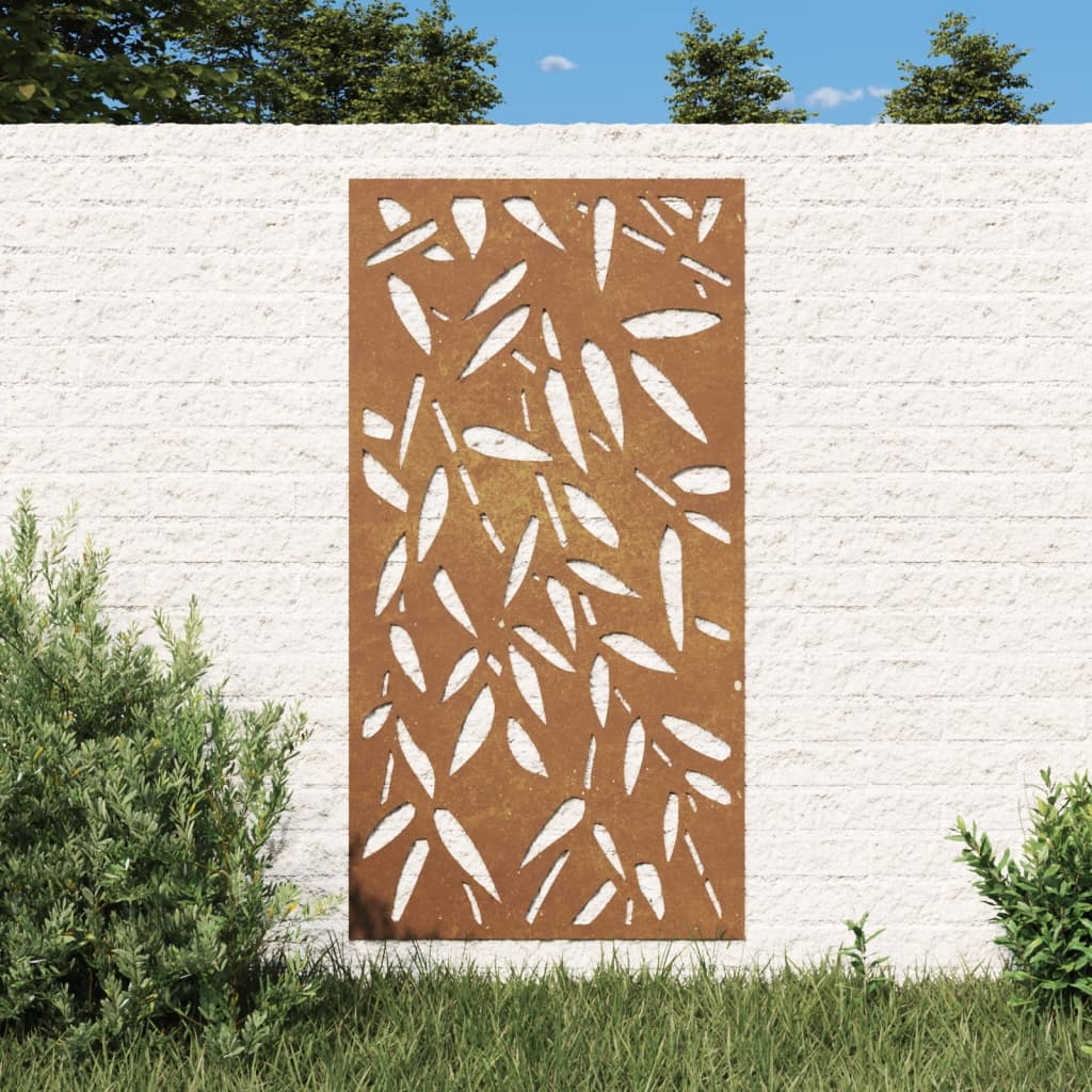 Vidaxl Wall Decoration Garden Bamo Bool Design 105x55 cm Cortenstaal
