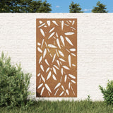 Vidaxl Wall Decoration Garden Bamo Bool Design 105x55 cm Cortenstaal