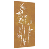 Vidaxl Wall decoration Garden Bamboo design 105x55 cm Cortenstaal