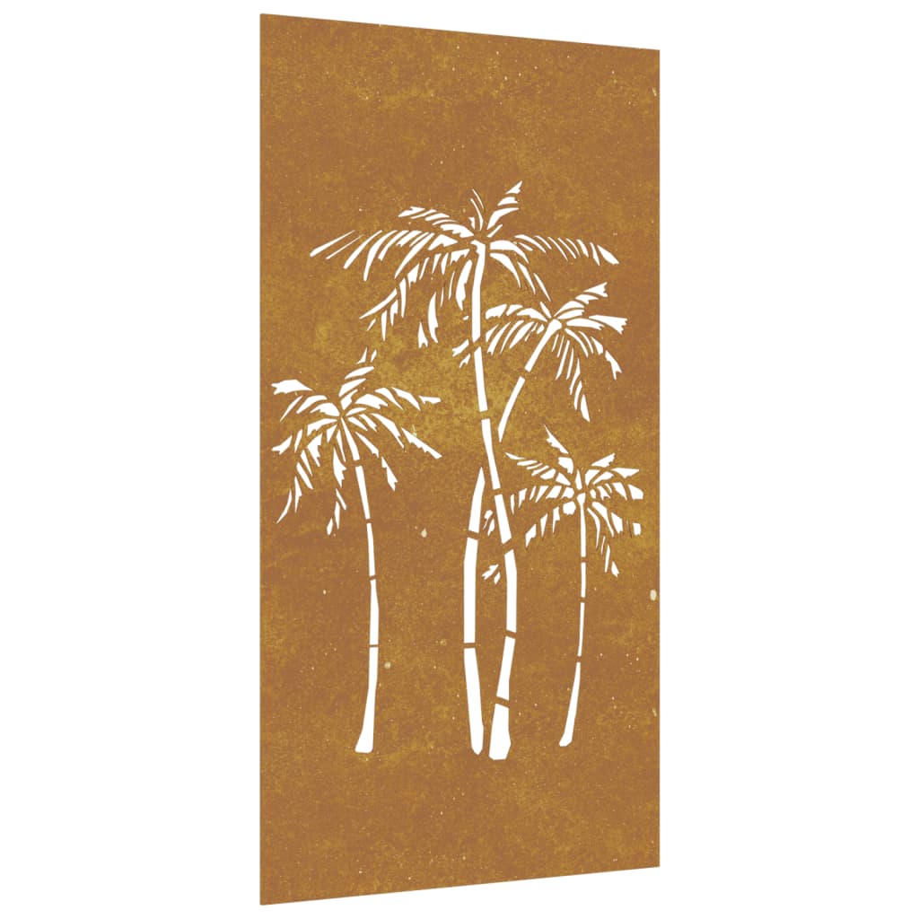 Vidaxl Wall Decoration Garden Palm Tree Design 105x55 cm Cortenstaal