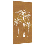Vidaxl Wall Decoration Garden Palm Tree Design 105x55 cm Cortenstaal