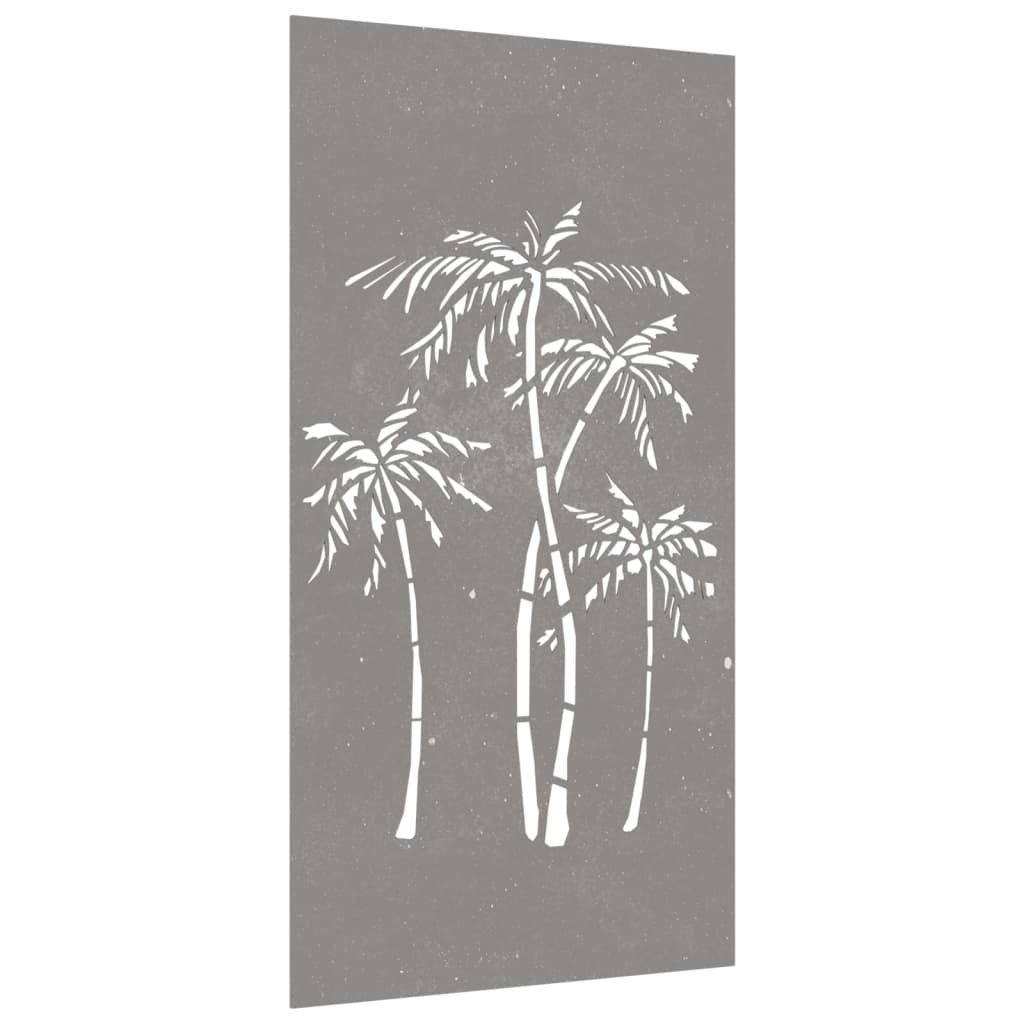 Vidaxl Wall Decoration Garden Palm Tree Design 105x55 cm Cortenstaal