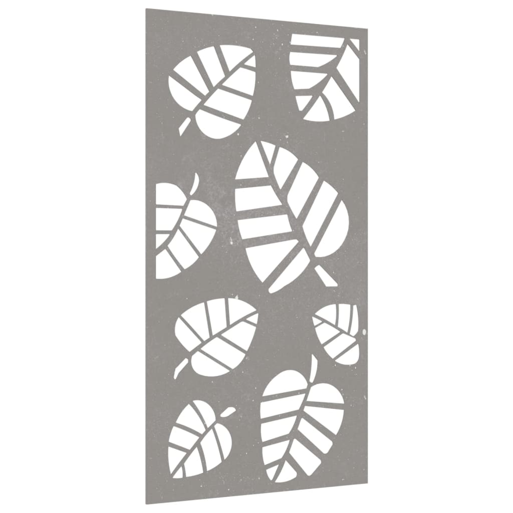 Vidaxl Wanddekoration Gartenblatt Design 105x55 cm Cortenstaal