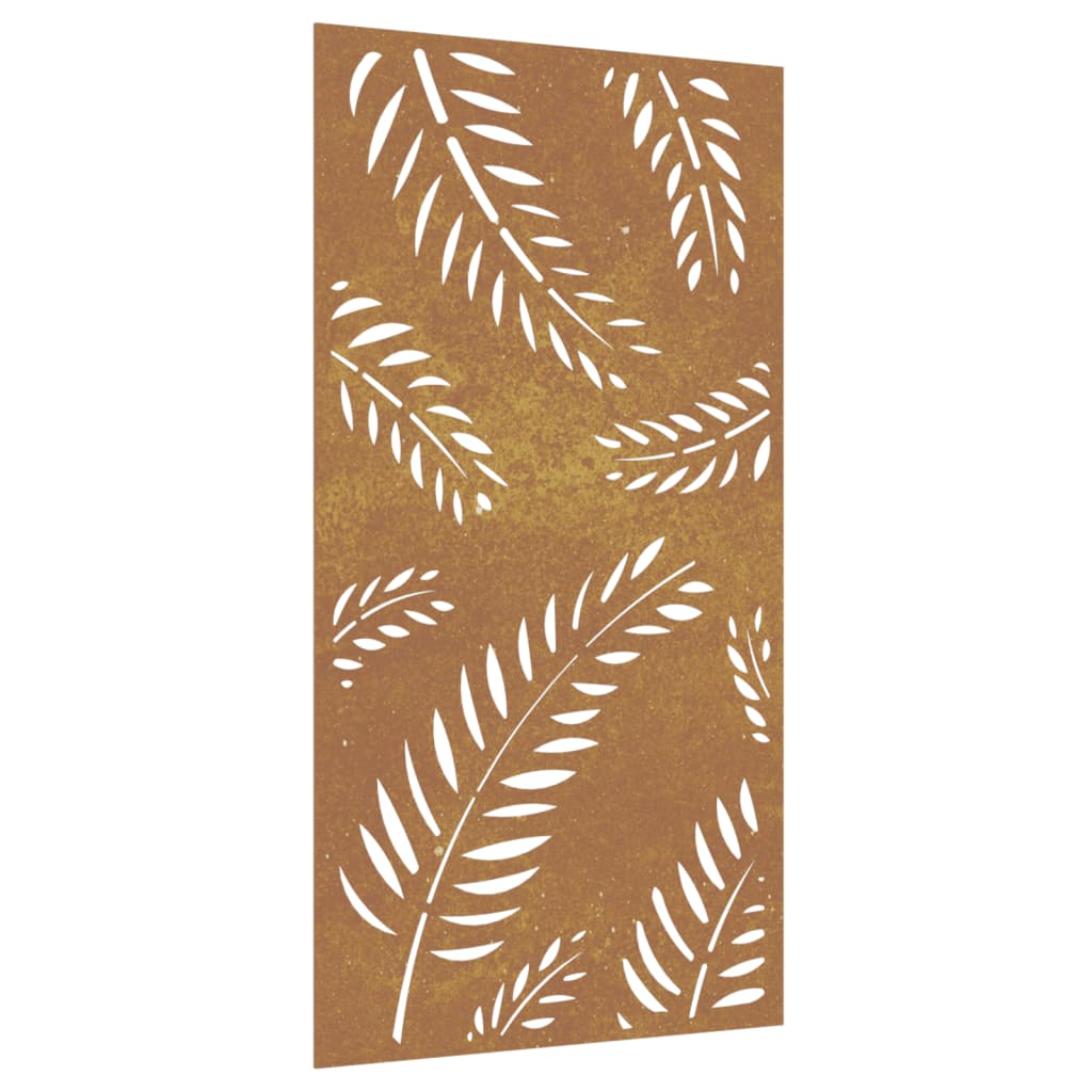 Vidaxl Wall Decoration Garden Leaf Design 105x55 cm Cortenstaal