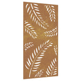 Vidaxl Wall Decoration Garden Leaf Design 105x55 cm Cortenstaal