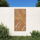 Vidaxl Wall Decoration Garden Leaf Design 105x55 cm Cortenstaal